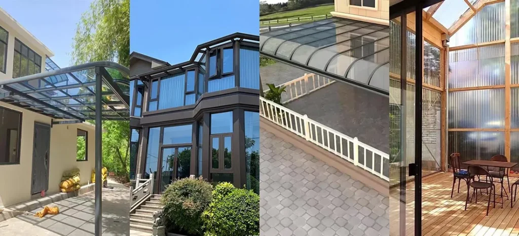 Common transparent roofing materials