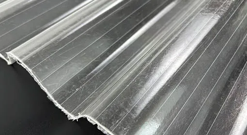 Translucent fiberglass roof panels